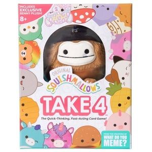 NWT Take 4 Squishmallows card game with the exclusive Benny plush!